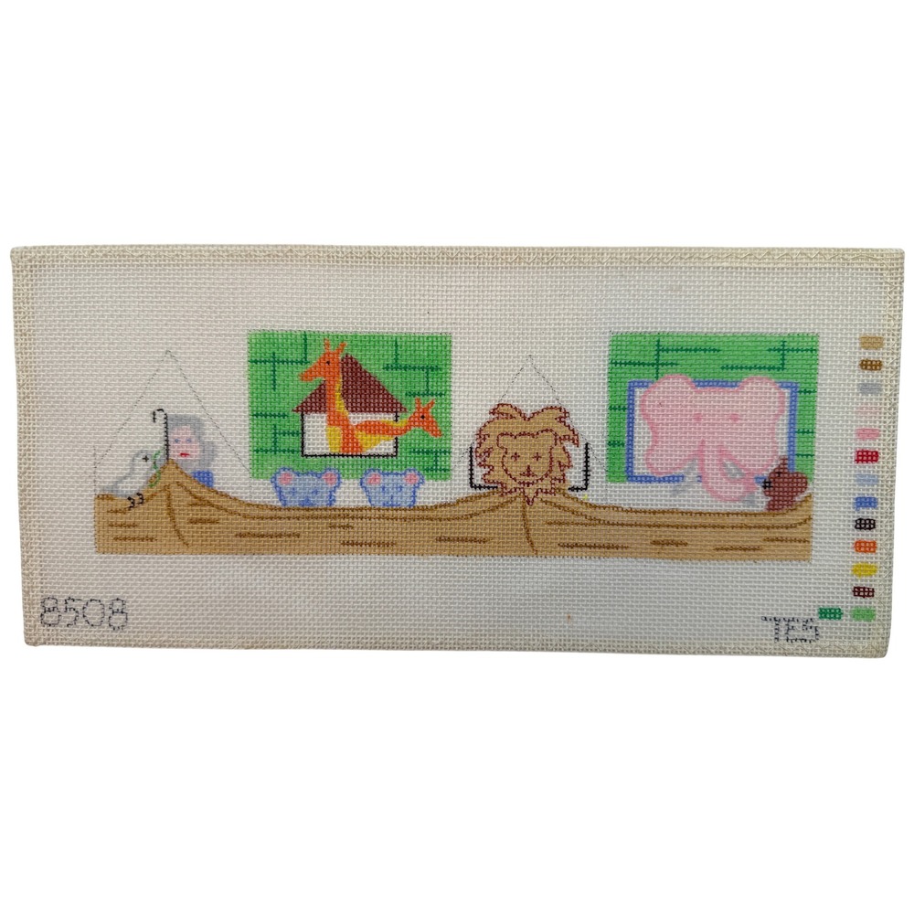 Needlepoint Canvas Noah's Ark Animals 3D Style TES 8508 Vintage